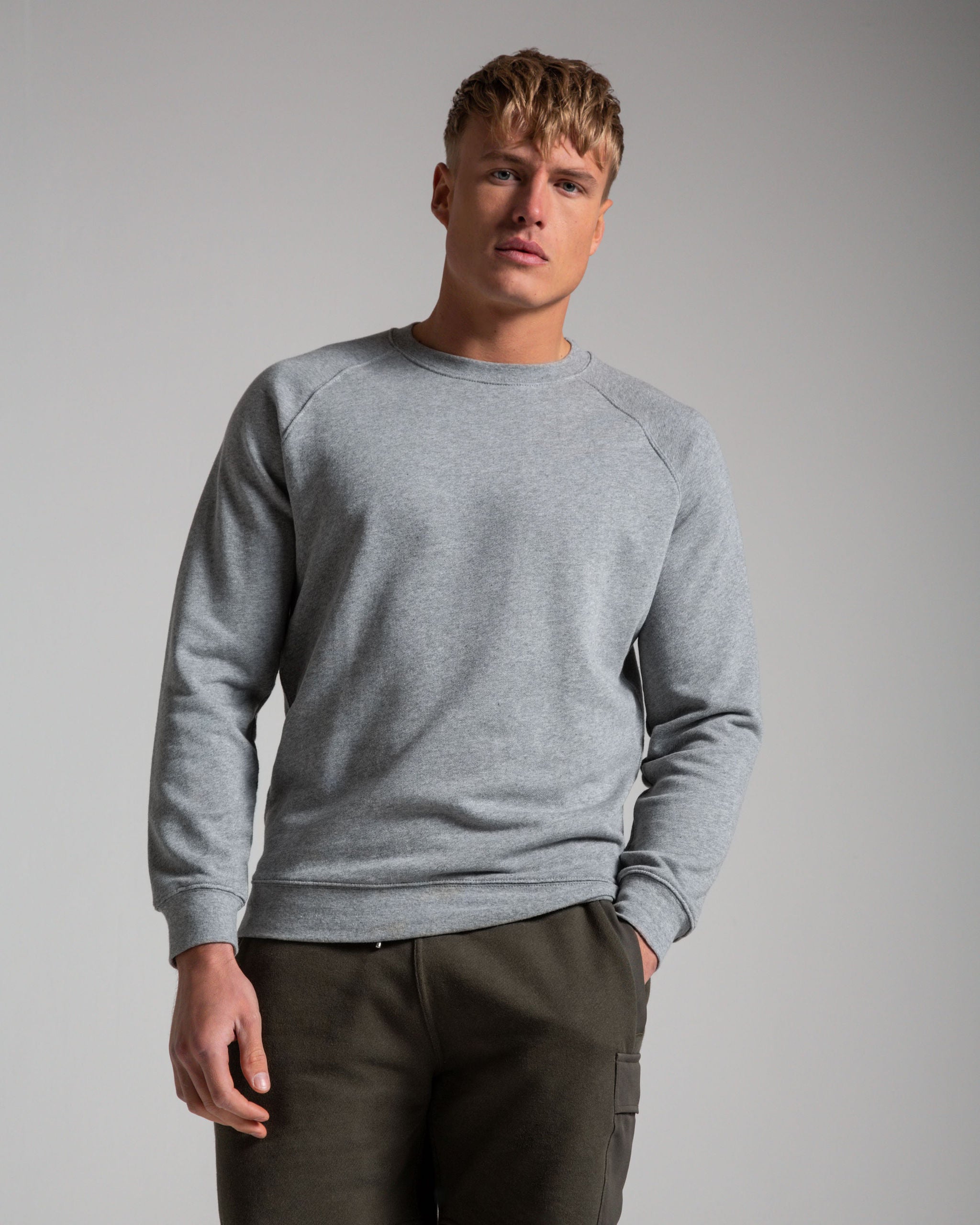 Grey raglan hot sale sweatshirt