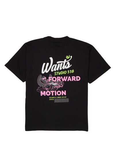 WANTS X FORWARD MOTION Ltd edition collab Tee Black