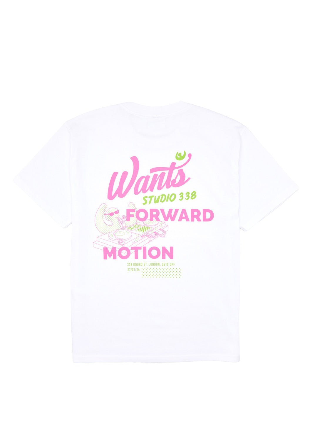 WANTS X FORWARD MOTION Ltd edition collab Tee White